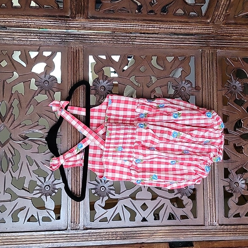 Hanna Andersson Red Gingham Sunsuit - Picture 2 of 4